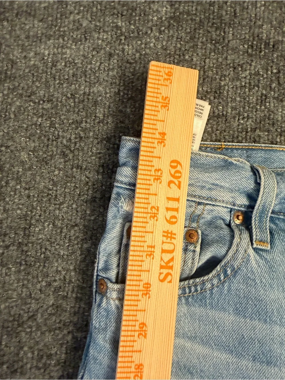 Levi's Light Blue Distressed Slim Straight Jeans